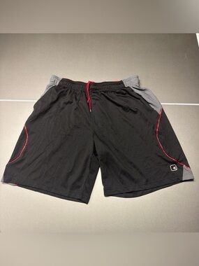 AND1 Men's Basketball Shorts Black SZ 2XL Pull On Stretch Lightweight